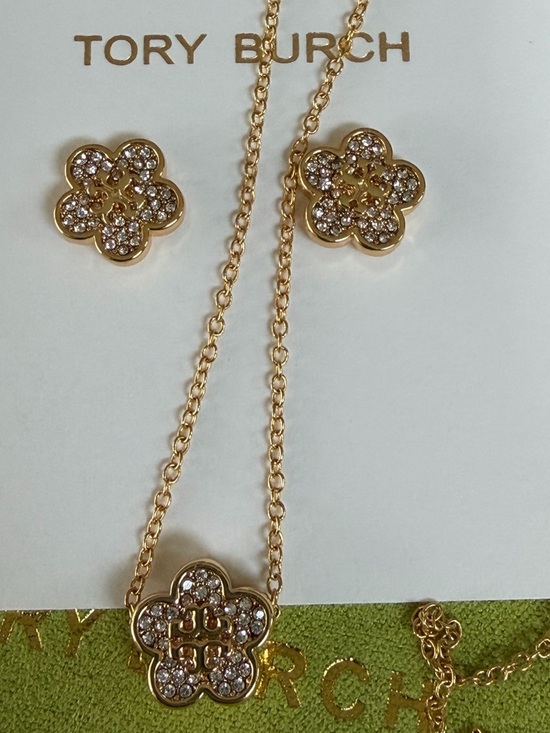 Tory Burch Jewelry - Tory Burch  KIRA  Pave  Crystal Necklace and Stud Earrings SET